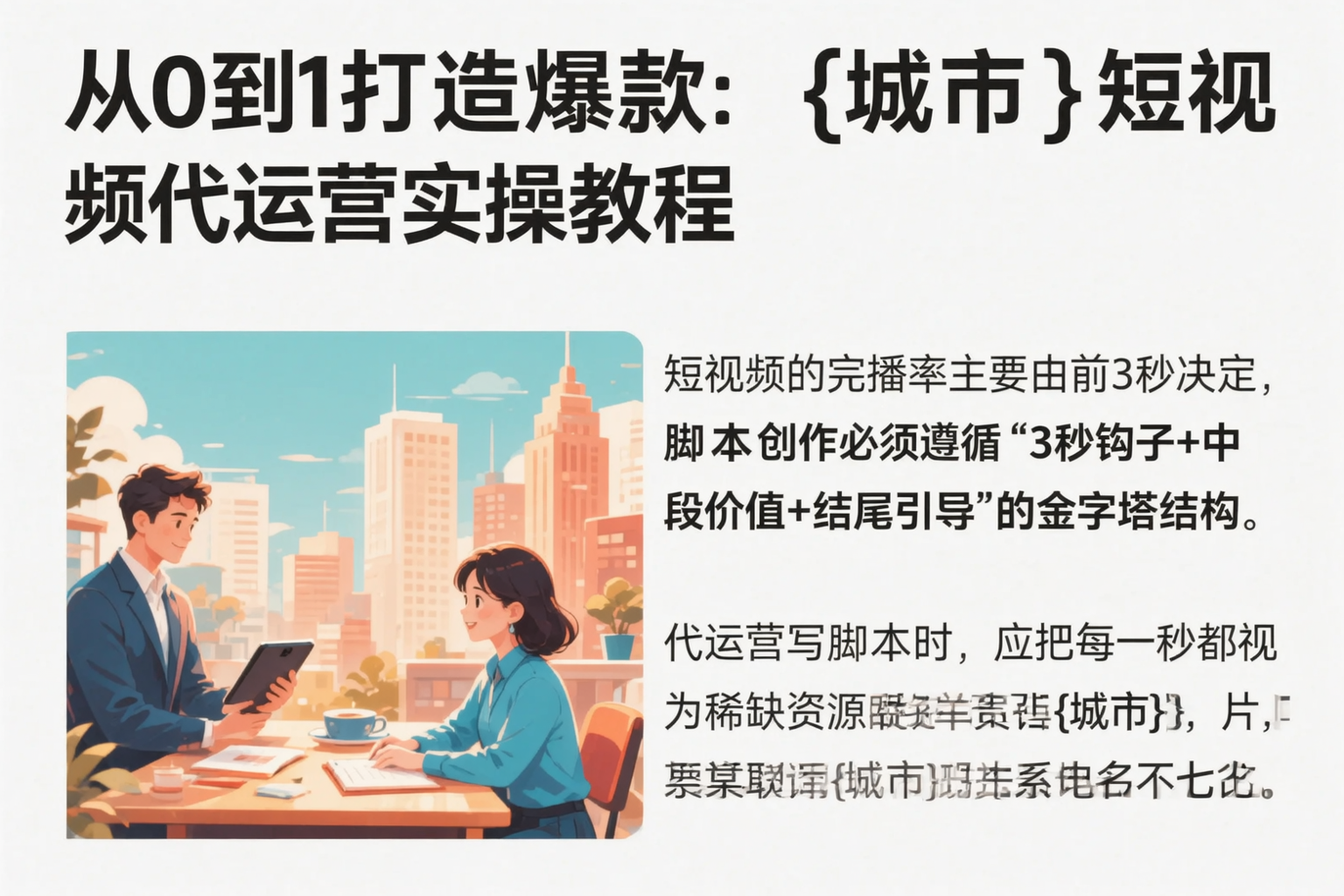 从0到1打造爆款:锦州短视频代运营实操教程