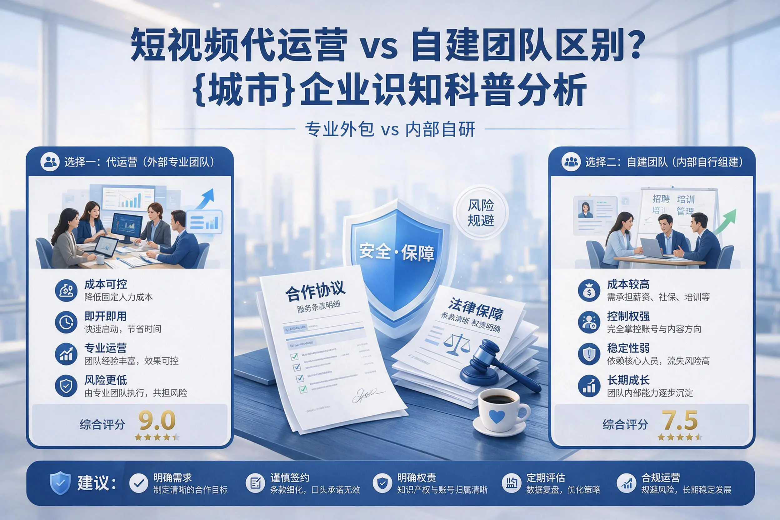 短视频代运营与自建团队区别？锦州企业认知科普分析