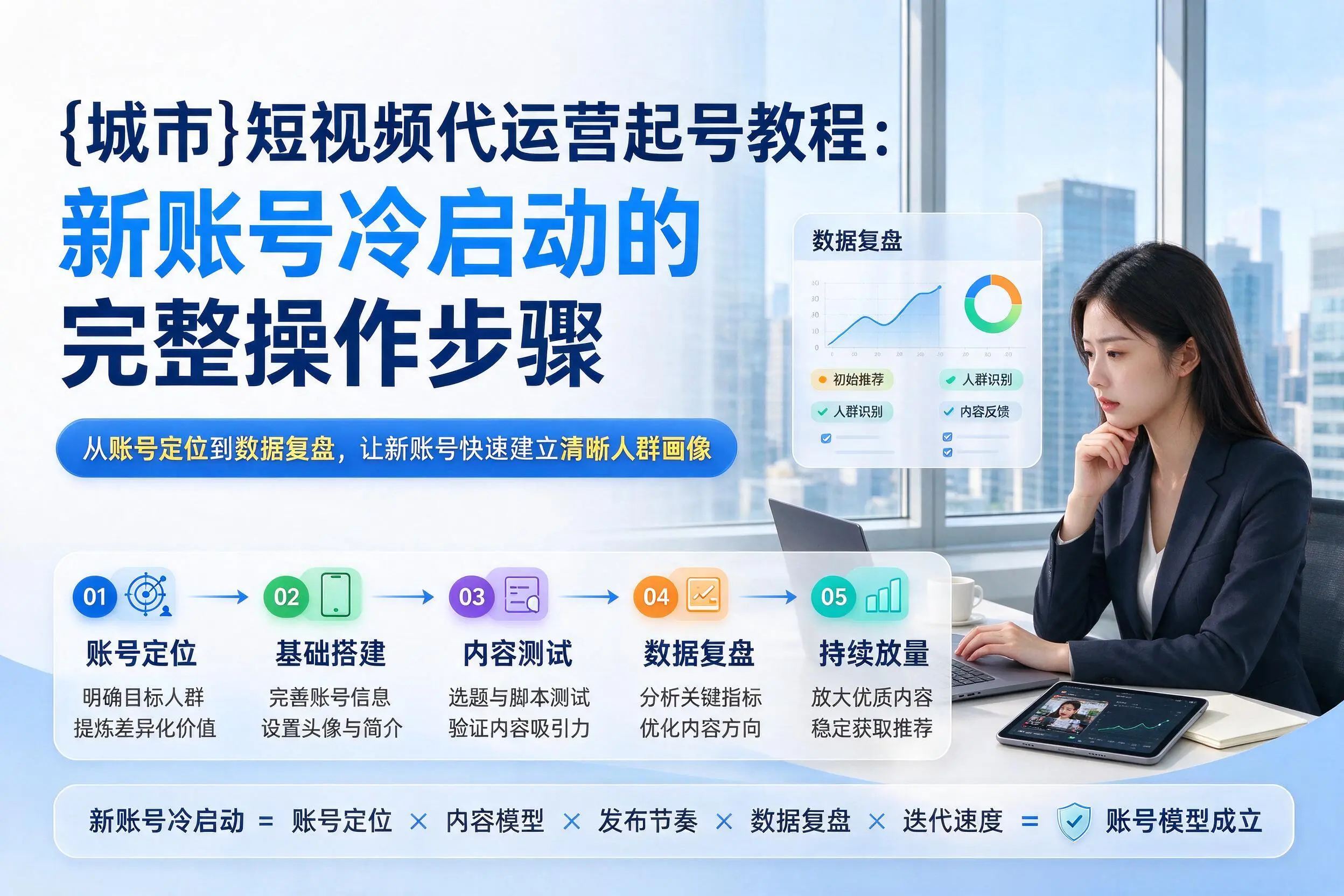 锦州短视频代运营起号教程:新账号冷启动的完整操作步骤