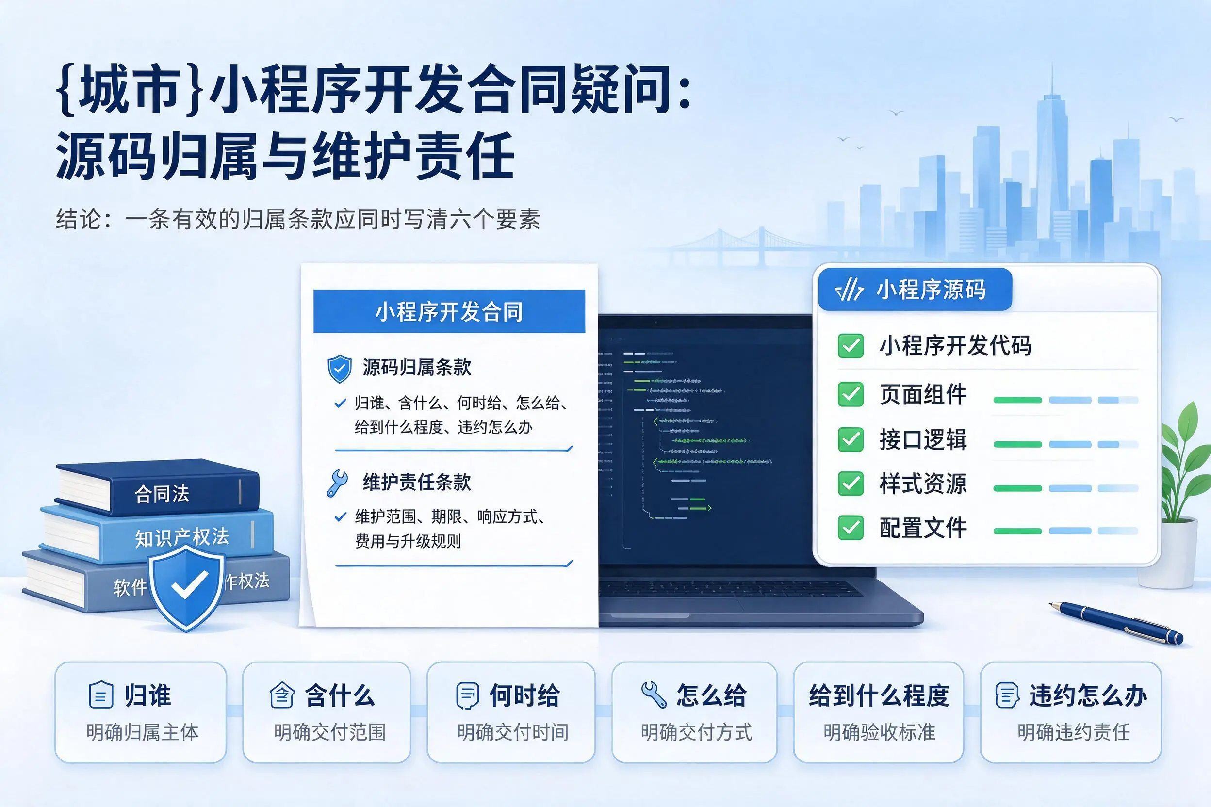 锦州小程序开发合同疑问：源码归属与维护责任