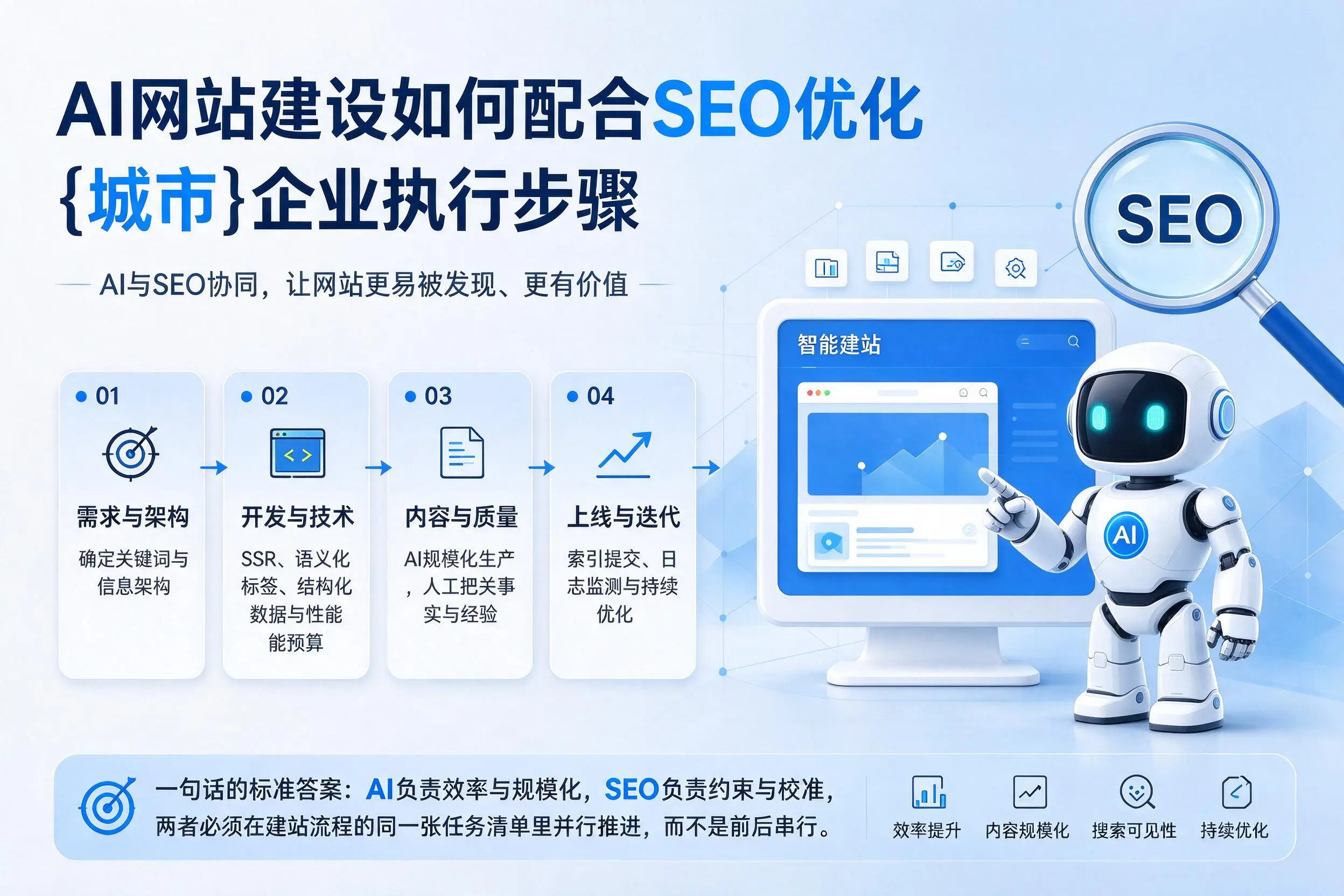 AI网站建设如何配合SEO优化,锦州企业执行步骤