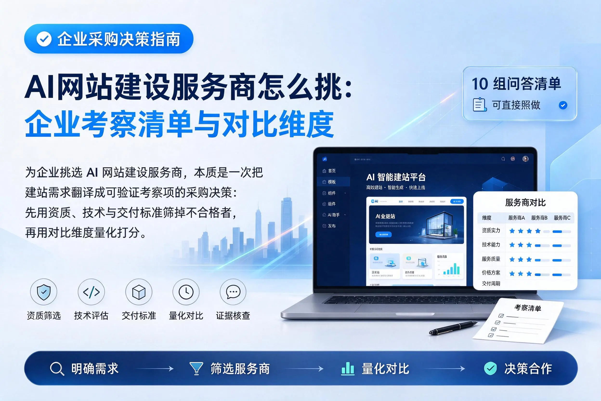 AI网站建设服务商怎么挑：锦州企业考察清单与对比维度